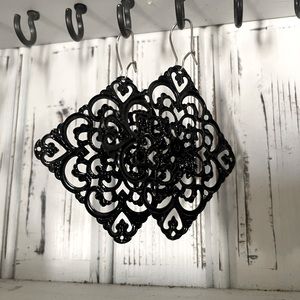 Black Filigree Earrings